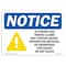 Signmission Sign, 10" H, 14" W, Rigid Plastic, NOTICE Mines And Mining Claim May Contain Radon Sign, Landscape OS-NS-P-1014-L-15958 - alternate 1